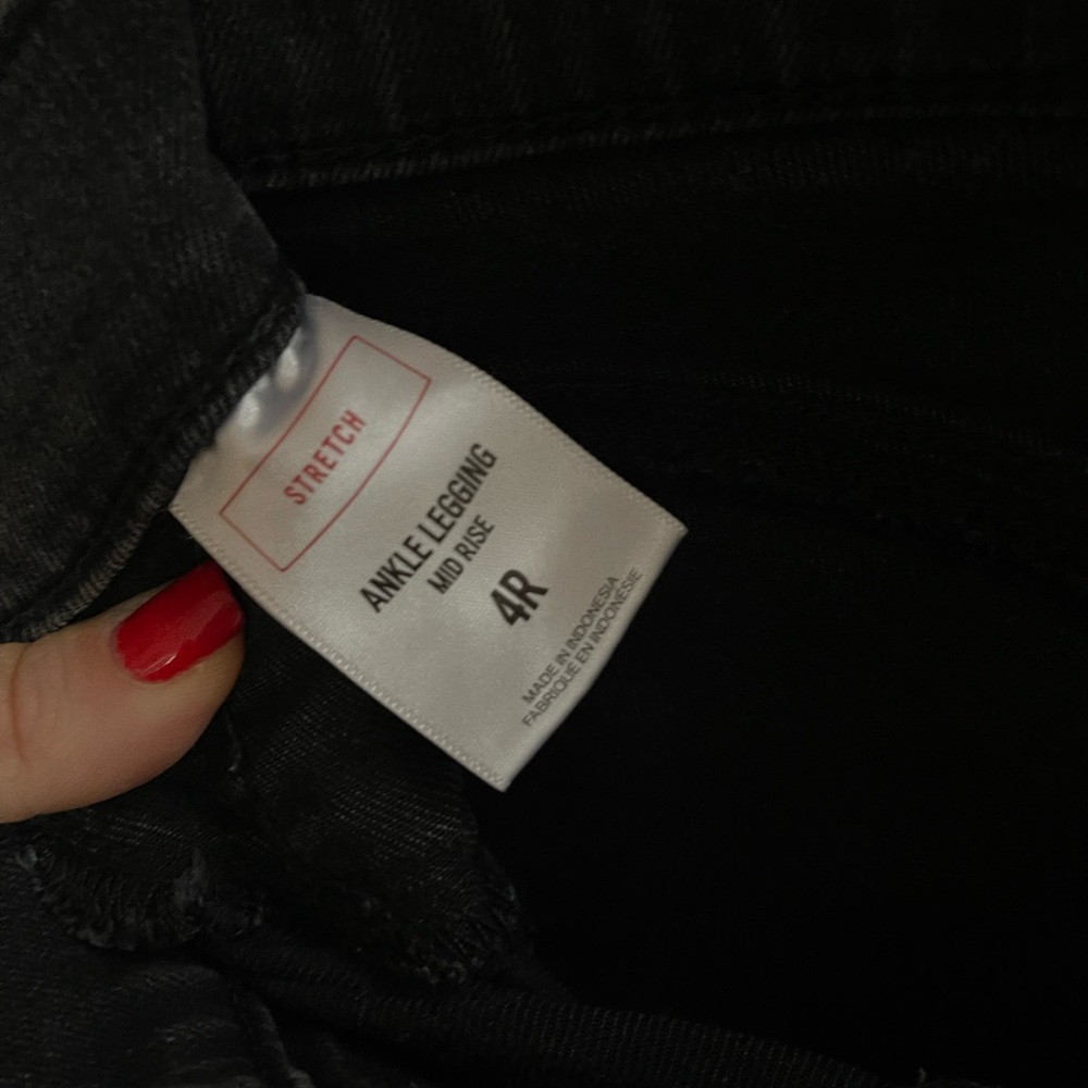 Mid Rise Black Ankle Jeans with Tie/Lace Up Sides - Picture 5 of 5